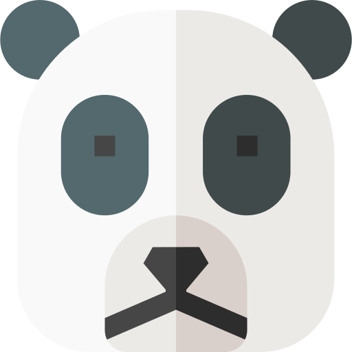 oso panda icono gratis