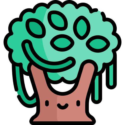 Tree Kawaii Lineal color icon