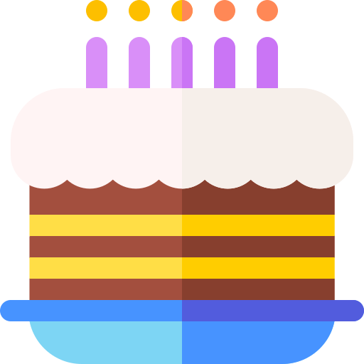 pastel de cumpleaños icono gratis