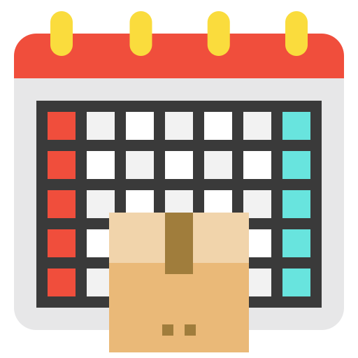 Delivery schedule free icon