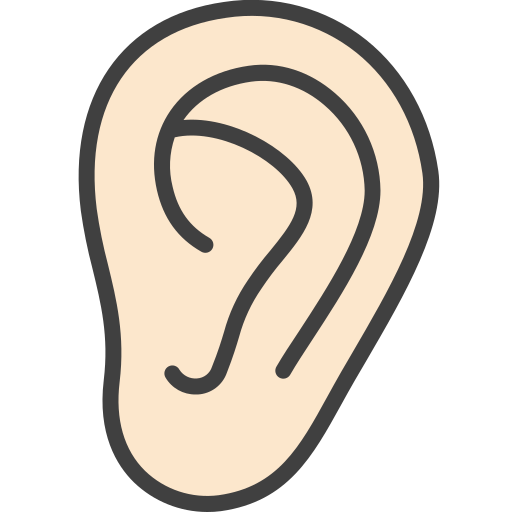 Ear Generic Outline Color icon