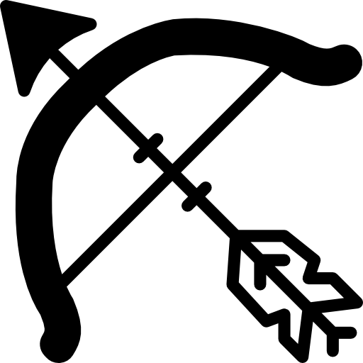 Bow and arrow Basic Miscellany Fill icon