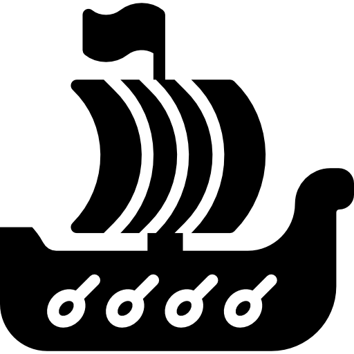 barco vikingo icono gratis