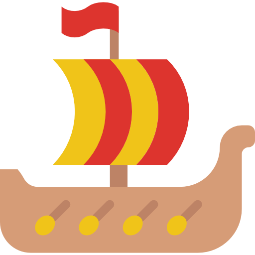 barco vikingo icono gratis