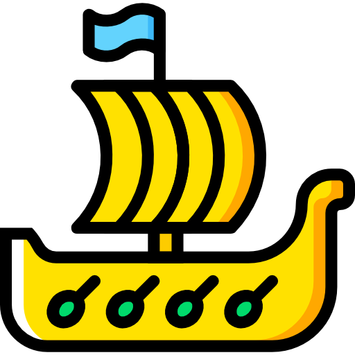 barco vikingo icono gratis