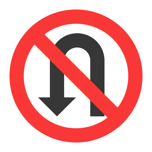 U turn Generic Flat icon