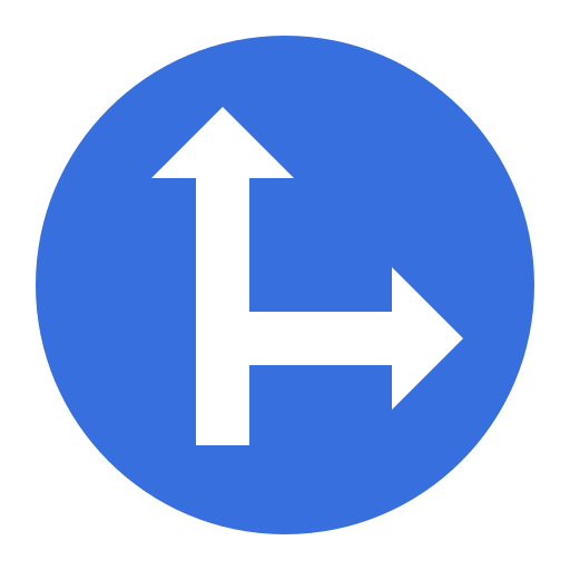 Go Straight Or Right Free Icon