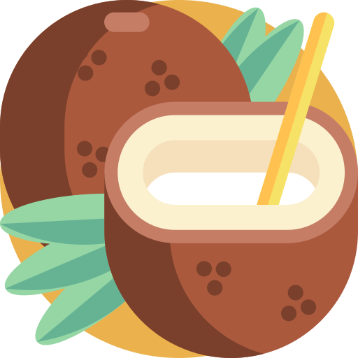 bebida de coco icono gratis