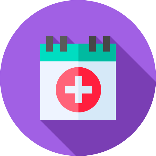 Medical appointment Flat Circular Flat icon