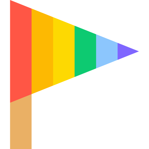 bandera del arco iris icono gratis