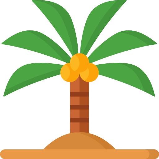 Árbol de coco icono gratis