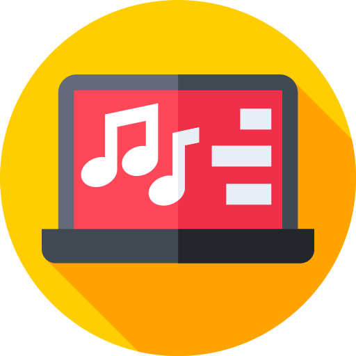 Music notes Flat Circular Flat icon