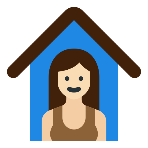 quedarse en casa icono gratis