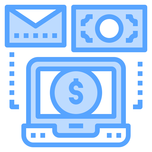 banca en línea icono gratis