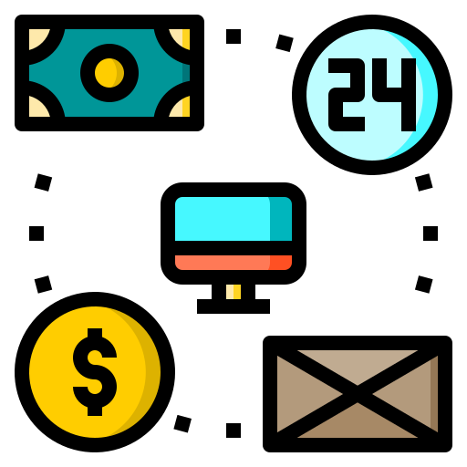 negocios en línea icono gratis