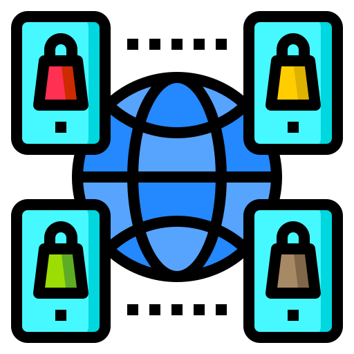 las compras en línea icono gratis