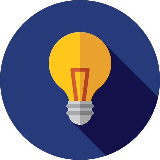 Light bulb Flat Circular Flat icon