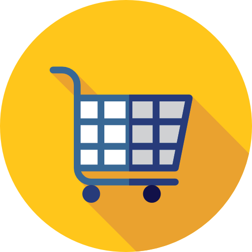 Shopping cart Flat Circular Flat icon