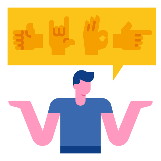 Sign language Generic Flat icon