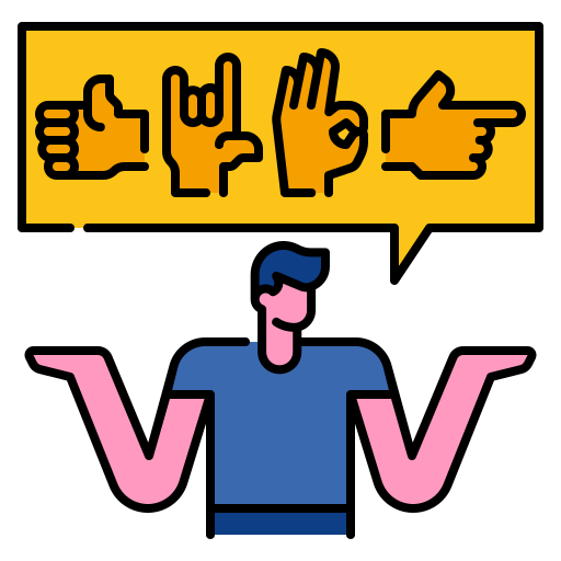 lenguaje de señas icono gratis