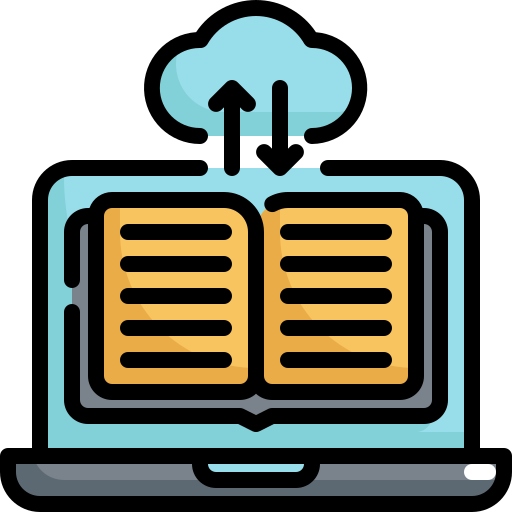 biblioteca en la nube icono gratis