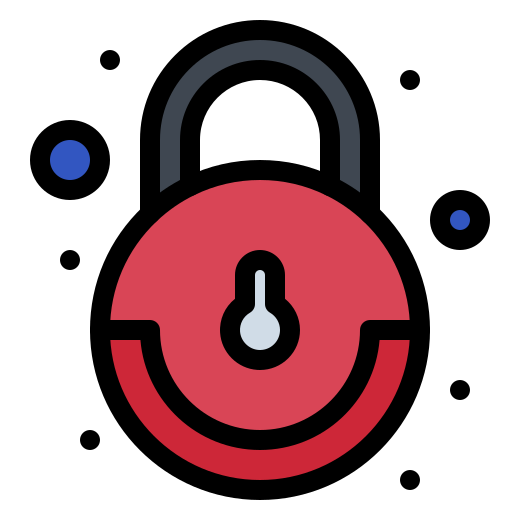 Lock Flatart Icons Lineal Color icon