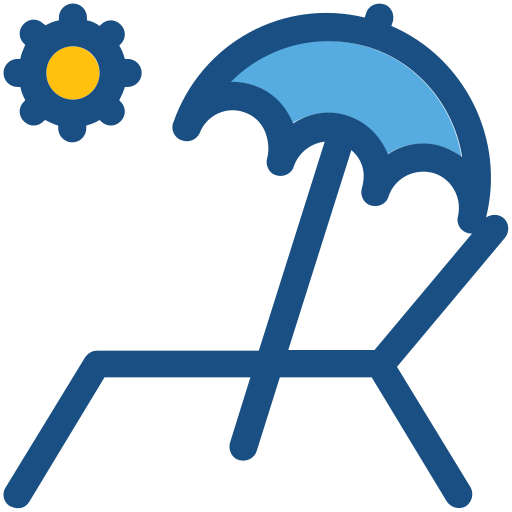 cama solar icono gratis