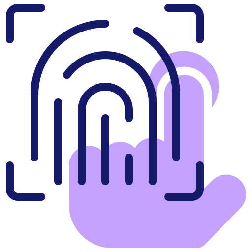 escaneo de huellas digitales icono gratis