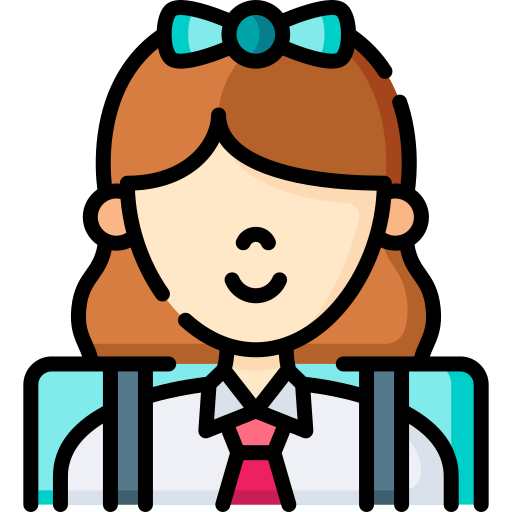 chica de escuela icono gratis