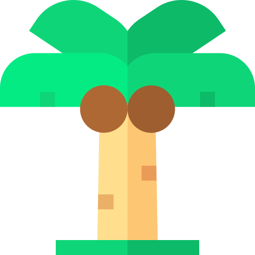 Árbol de coco icono gratis