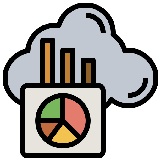 Cloud computing Surang Lineal Color icon