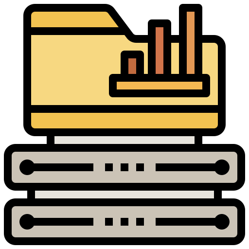 Database Surang Lineal Color Icon 1757