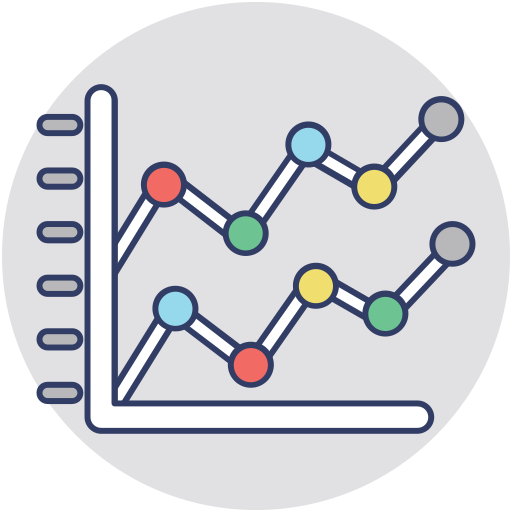 tabla de crecimiento icono gratis