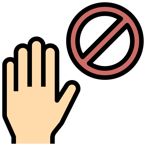 No touch - free icon