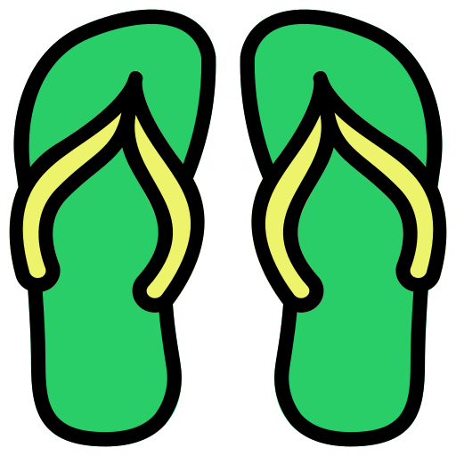 Sandals Generic Outline Color icon