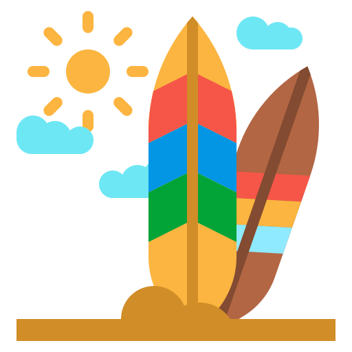 Surf board free icon Surf board free icon