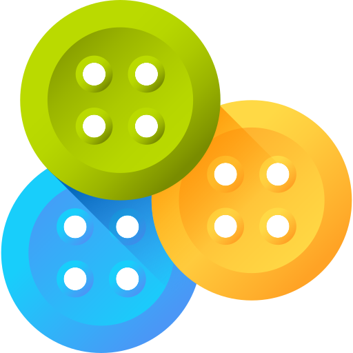 Clothes button 3D Color icon