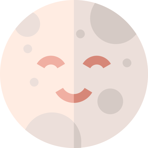 Moon Basic Straight Flat icon