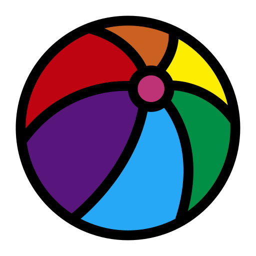 Beach ball Generic Outline Color icon