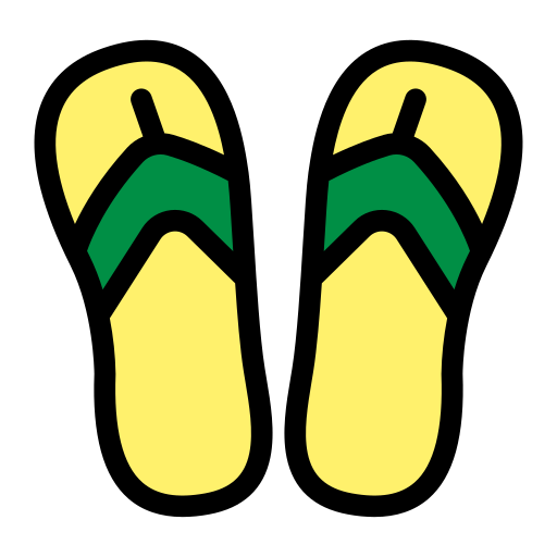 Flip flops Generic Outline Color icon