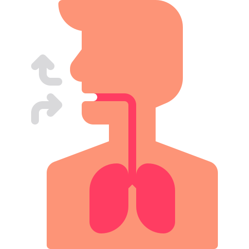 respiración dificultosa icono gratis