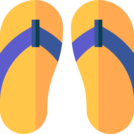 Flip flops Basic Straight Flat icon