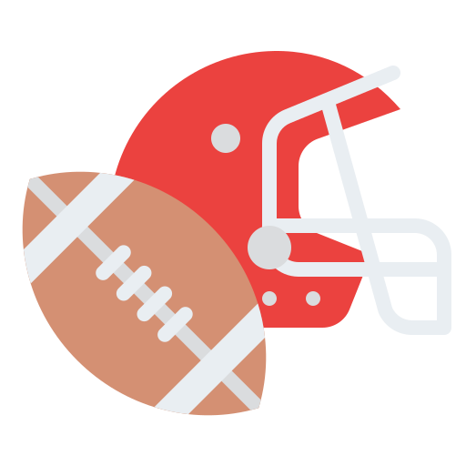 American football Iconixar Flat icon