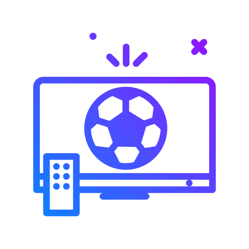 tv de fútbol icono gratis