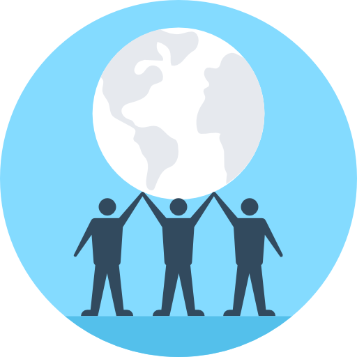 Teamwork Flat Color Circular icon