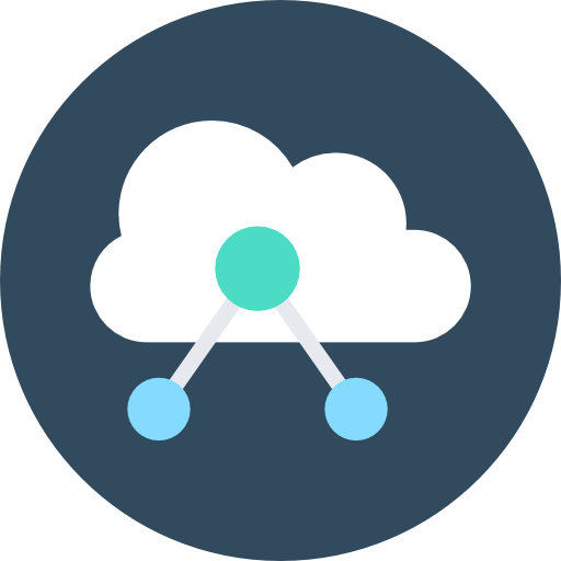 Cloud computing Flat Color Circular icon