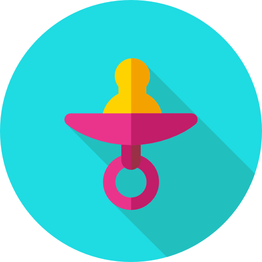 Pacifier Flat Circular Flat icon