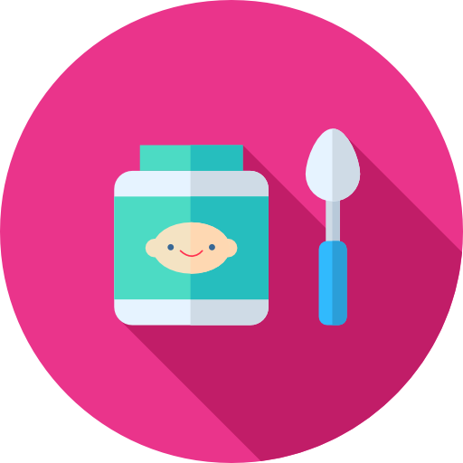 Baby food Flat Circular Flat icon