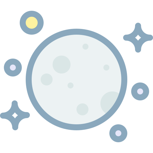 Flat Moon Icon 