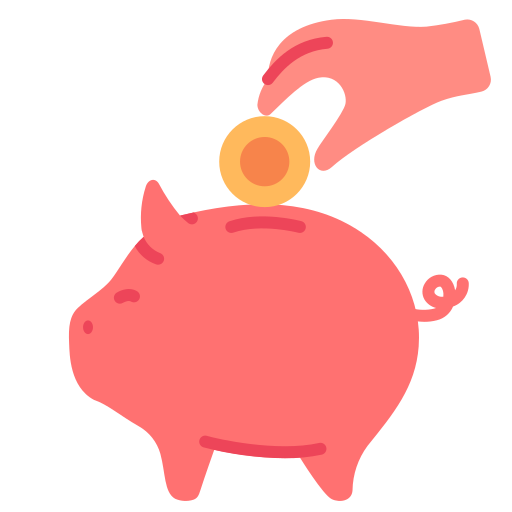 Saving money free icon